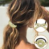 BangBoom 9 Pieces Gold Hair Ties, 3 Styles Metal Geometric