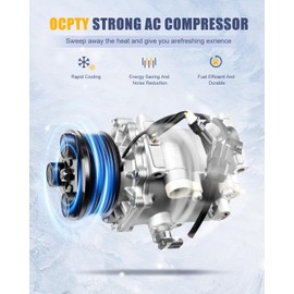 OCPTY AC Compressor for 2001-2005 for Chrysler Sebring for Dodge Stratus for Mitsubishi Diamante Eclipse Galant 3.0L 3.5L 10345010 AW339830 77485 78485 AKH200A203P 254523 TEM274463 140064NC