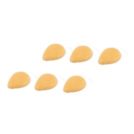 IWOWHERO 6Pcs Natural Konjac Facial Cleansing Sponge Set Exfoliating Oil Control Bamboo Charcoal Gentle for Sensitive Skin for Daily Use