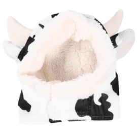 ABOOFAN Pet Party Dress Up 1pc Pet Dog Cow Transformation Hat Cat Hats Dog Costume Plush Pet Cap Cat Ox Costume Props Dog Hat Mini Tiara Pet Cosplay Costume Large Dog White Sponge