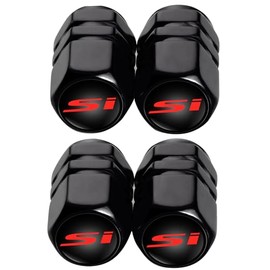 Aluminum Tire Stem Valve Caps, Universal Stem Cover Wheel Air caps Car Accessories for Honda Civic Si All Models