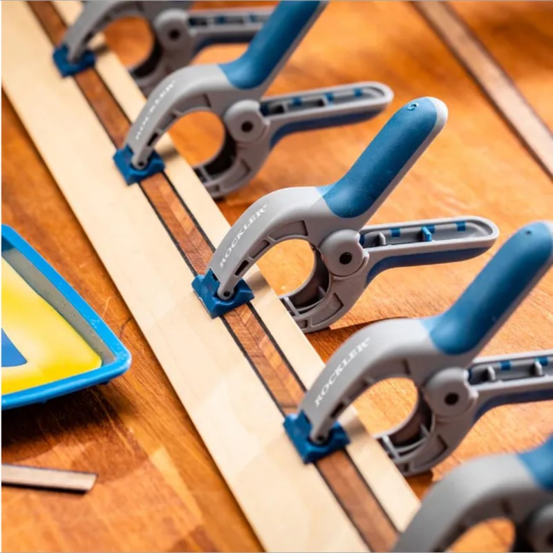 Small Spring Clamps (Pack of 6) – Lightweight, One-Handed Woodworking