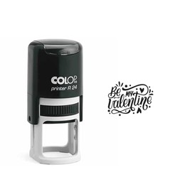 Valentine’s Day Stamp – Be My Valentine 1-Inch Round Stamp – Perfect for Cards, Crafts, Scrapbooking, and Gift Decorations