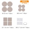 KITCHEN CHOICE Almohadillas para Muebles,100Pcs Almohadillas de Fieltro Autoadhesivas para
