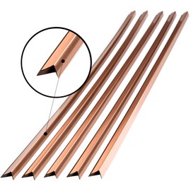 FASÄDE 47 in. Decorative Vinyl Large Profile Outside Corner Trim Polished Copper (5 Pack)