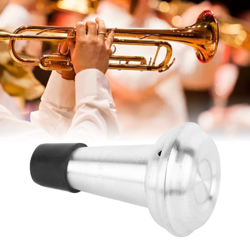 Trumpet Mute Silencer Practice Replacement Lightweight Aluminum Accessories Silver