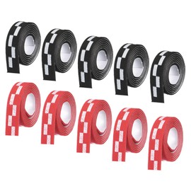 M METERXITY Set of 10 Table Tennis Edge Tape EVA Table Tennis Racket Edge Protection Tape Suitable for Daily Use 18" Long Red Black