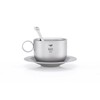 Keith Titanium Ti3601 Double-Wall Coffee Cup with Saucer and Spoon