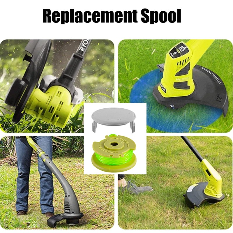 8 Spools 2 Trimmer Caps for Hart Auto-Feed String Trimmer,