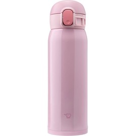 Zojirushi SM-WA48-PA Water Bottle, One-Touch Stainless Steel Mug, Seamless, 16.2 fl oz (0.48 L), Peach Pink