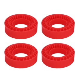 4pcs Tire Insert 1.0inch Double Layer Hollow Silicone Waterproof RC Car Tire Inner Filler for SCX24 FCX24 AX24 1/18 1/24 RC Car Red