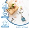 LNQ LUNIQI 1 Piece Glitter Turtle Key Ring Rhinestone Turtle