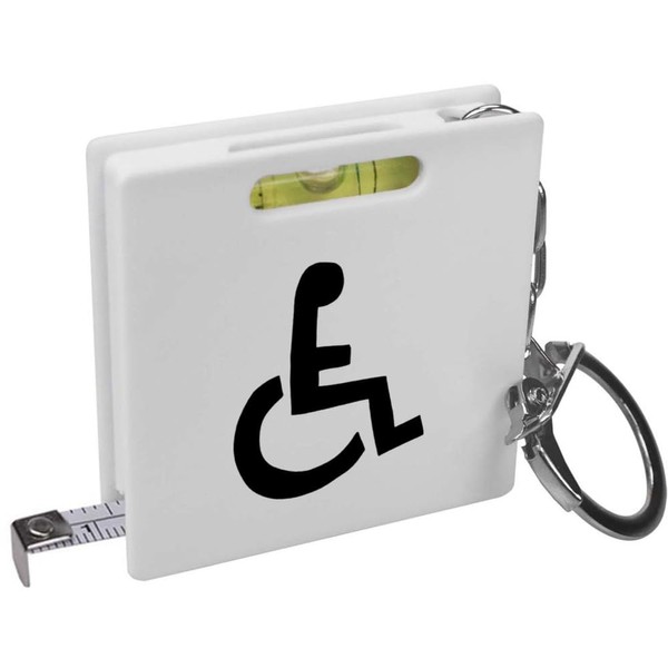 Azeeda 'Wheelchair Symbol' Keyring Tape Measure/Spirit Level Tool (KM00004892)