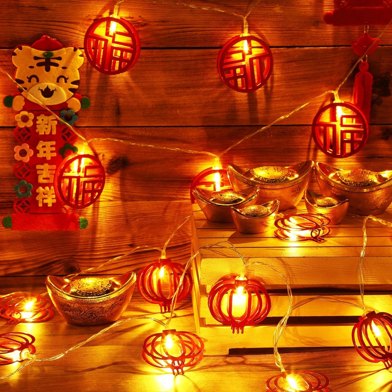 Blosssound 2 Pcs Chinese New Year LED String Light Decor