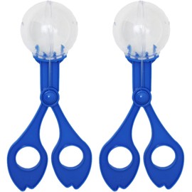 Zhhuoc 2Pcs Blue Fine Motor Skill Toys, Hand-Eye Coordination Plastic Scissor Clamp Small Butterfly Clip, Scoopers for Nature Exploration Observation Toys Sports Outdoor Play
