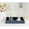 Kate and Laurel Lissi Decorative Rectangle Tray with Wavy Design,