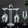 Elegant Desktop Crystal Glass Stemware Rack/Rotate 8 Wine Glass Storage