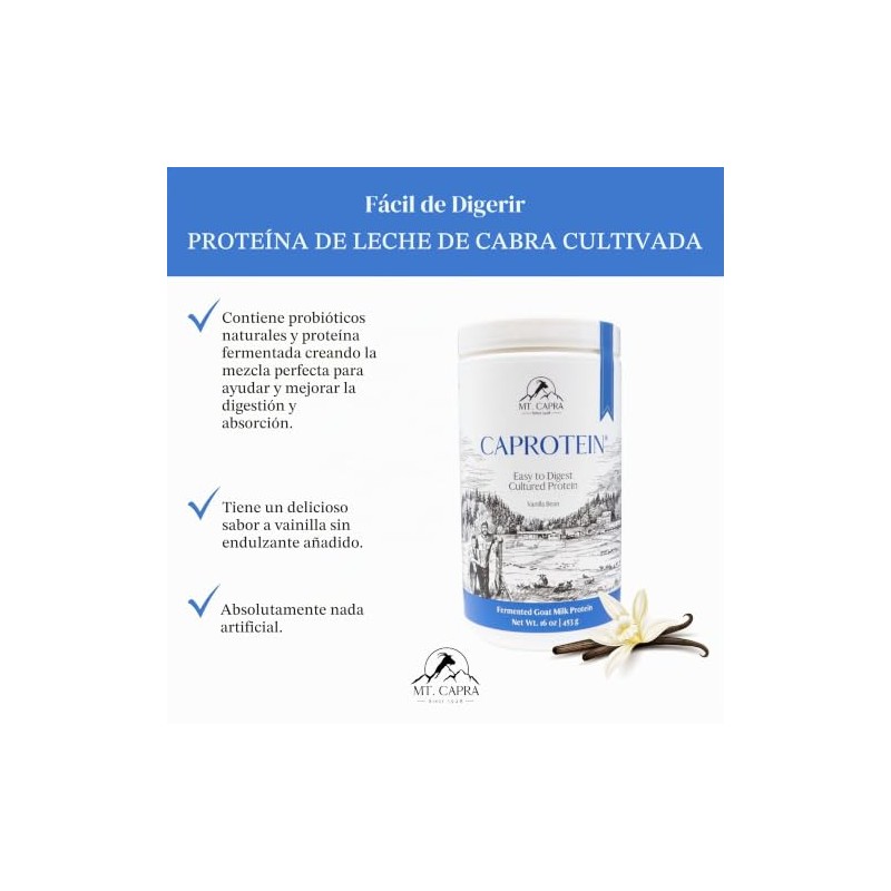 Capra Since 1928 Caprotein Proteína Caseína Concentrada Leche Cabra Fermentada