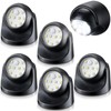 Reginary 6 Pieces Battery Powered Motion Sensor Lights 9 Led