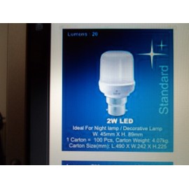 Westinghouse Night Light Bulbs 7 W 45 Lumens C7 Candelabra 2-1/8 In. Clear Card / 2