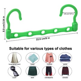 Magical Hangers, 6Pcs Closet Space Saving Hanger, Magic Hangers Organiser Wardrobe, Multifunctional Clothes Hangers, Rotate Anti-skid Folding Hanger for Dormitory, Bedroom, Bathroom