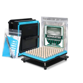 wananfu WANANFU Capsule Filling Machine 00 Bundle with Separated Empty Capsules 00 Vegetarian (200 Count), Including Detailed Instructions, Spoon and Screwdriver