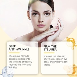 Retinol Eye Cream for Dark Circles and Puffiness, Anti-Aging Under Eye Cream with Retinol and Hyaluronic Acid, Reduces Bags and Fine Lines, Rapid Wrinkle Repair 0.53 OZ