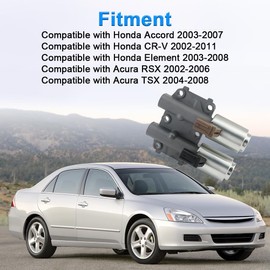 WMPHE WMPHE Transmission Dual Linear Shift Solenoid Valve Compatible with Honda Accord 2003-2007 CR-V 2002-2011 Element 2003-2008 Acura RSX 2002-2006 Acura TSX 2004-2008 Replacement for 28260-PRP-014