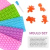 Eolilim 5PCS Mini Gummy Silicone Molds with 2 Droppers, Gummies