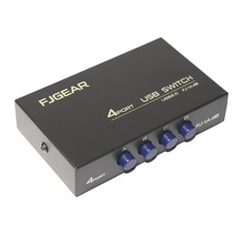 E06CS USB 2.0 Switch 4-Port - 4 in 1 Out KVM USB Switch for 4 PCs to 1 USB Device, Compatible with Laptop, PC, Printer, Scanner, USB Flash Drive and Card Reader