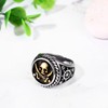 OIDEA Men's Retro Pirate Skull Ring Punk Rock Style Stainless