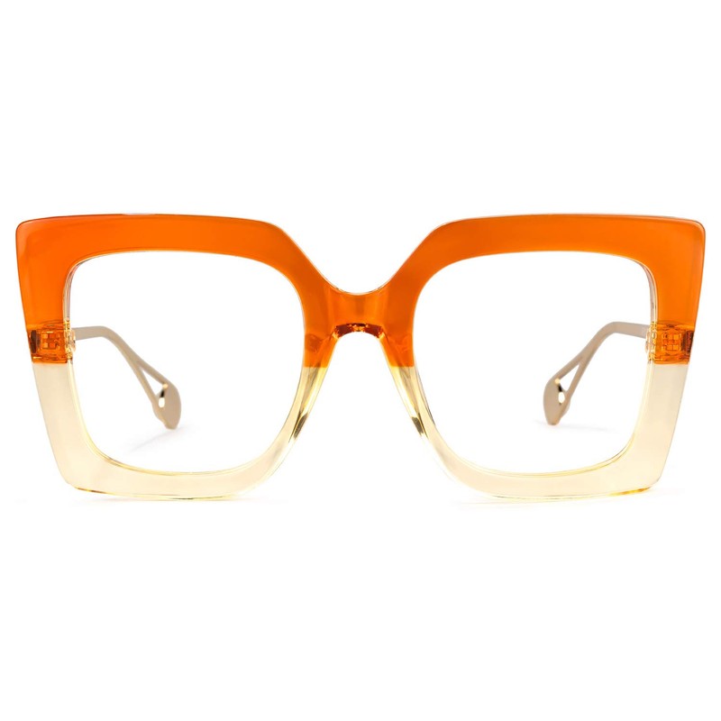 VOOGLAM Oversized Thick Square Blue Light Blocking Glasses for Women