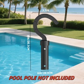 Hook for Robotic Pool Cleaner and Underwater Robot Swimming Pool Cleaners, Pool Hook for Poles Compatible All Pool Vacuum Cordless, 2 Pack
