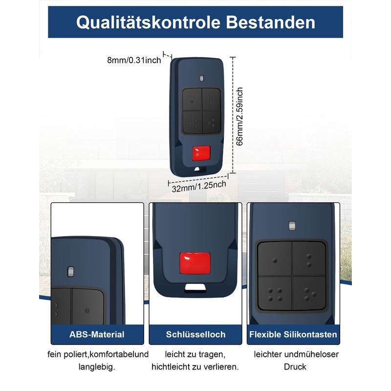 433 MHz Remote Control Handheld Transmitter for Mitto Cool C2
