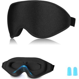 Antifaz para dormir para hombres y mujeres, Antifaz para Dormir de Sueño Contorno 3D, venda para los ojos, bloquea la luz, Correa Ajustable, para transpirable y suave para dormir, yoga, viajar