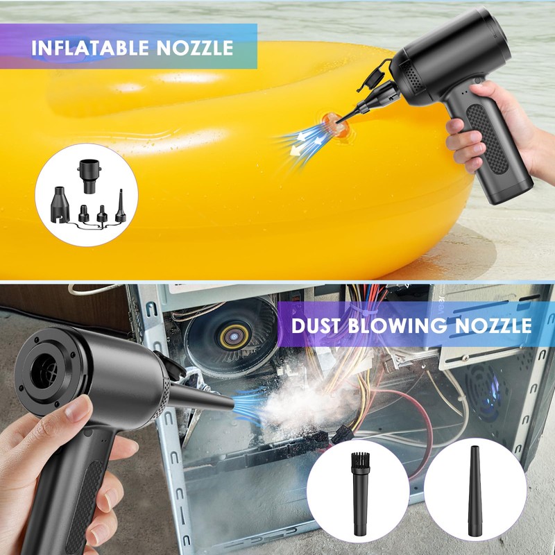 Car Vacuum Portable Cordless: 13000Pa Handheld Vacuum Cleaner 4 in