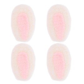 STOBOK 4Pcs Felt Rabbit Ear Easter Crafts Accessories Craft Bunny Ears for DIY Headband Hair Clips Hair Bow Earrings Stuffed Animal Doll Decoration, White