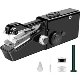 Handheld Sewing Machine, Mini Sewing Machine with Sewing Accessories, Stitch Tool for Fabric Quick Repairing for DIY, Clothes, Denim, Curtains, Leather