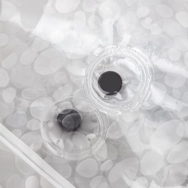 Eforcurtain Small 36 by 72-inch Cobblestone Waterproof Shower Curtain Liner with Magnets Plastic EVA Semi-Transparent Bath Stall Curtain Used as Stand Alone or Liner