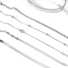 6Pcs Silver Bracelet for Women Ladies, Silver Stacking Bracelets Layered