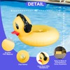 DeeprBetter Inflatable Duck Pool Float with Lights, Solar Pool Inflatables
