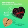 1 x Heart Coaster - Name Christian Gamer Black Red