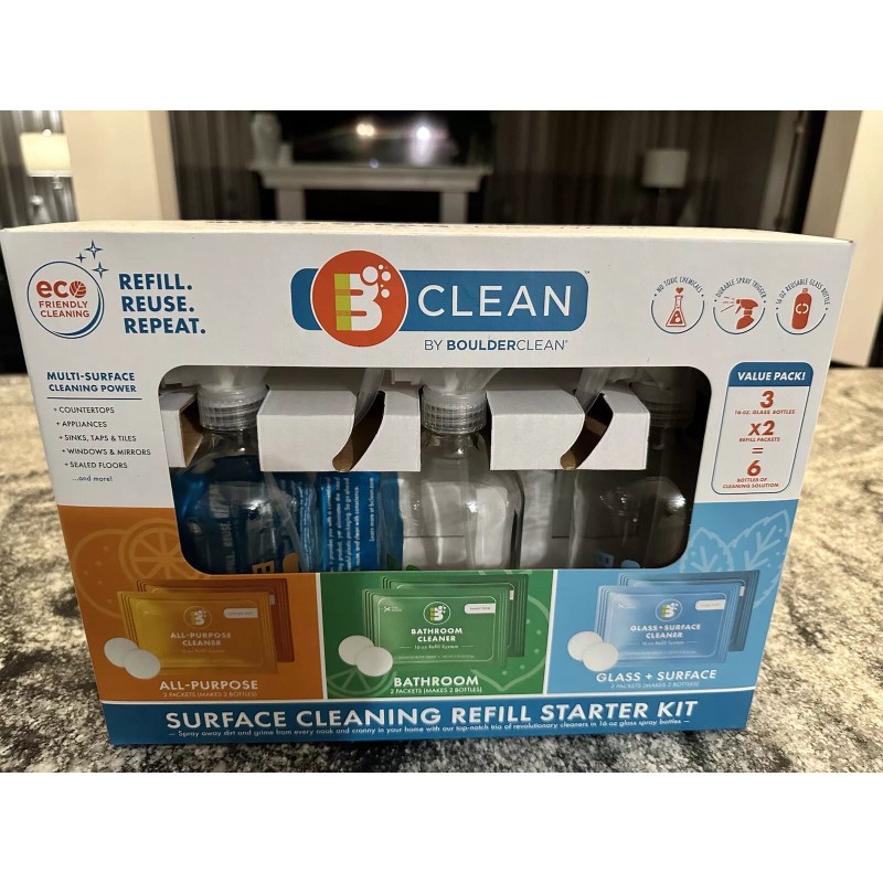 Boulder Clean Surface Cleaning Refill Kit - 16oz, Includes 3x