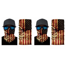 Unbranded 2 packs Bandana American Flag Scarf - Pattern 2
