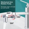 1080° Chrome Rotatable Faucet Extender Aerator w/Nozzle Adapters Swivel Sink