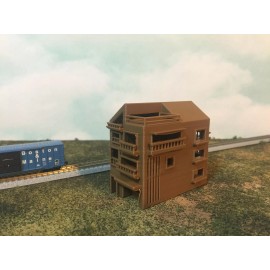 Model Scenery World Ski Mountain Lodge or Beach Condo Roof Deck 4 Floors - Z Scale 1:220 - Built Up!