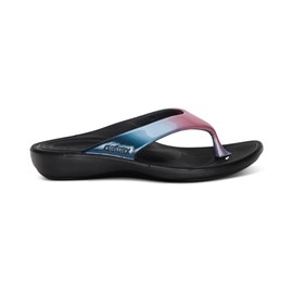 Aetrex Women's Maui Orthopedic Flip Flops - Pressure Relief Flips - Water-Friendly Flip Flops Metallic-Pink