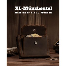 DODENSHA MagSnap Wallet I Card Holder Wallet, Dark Brown-A