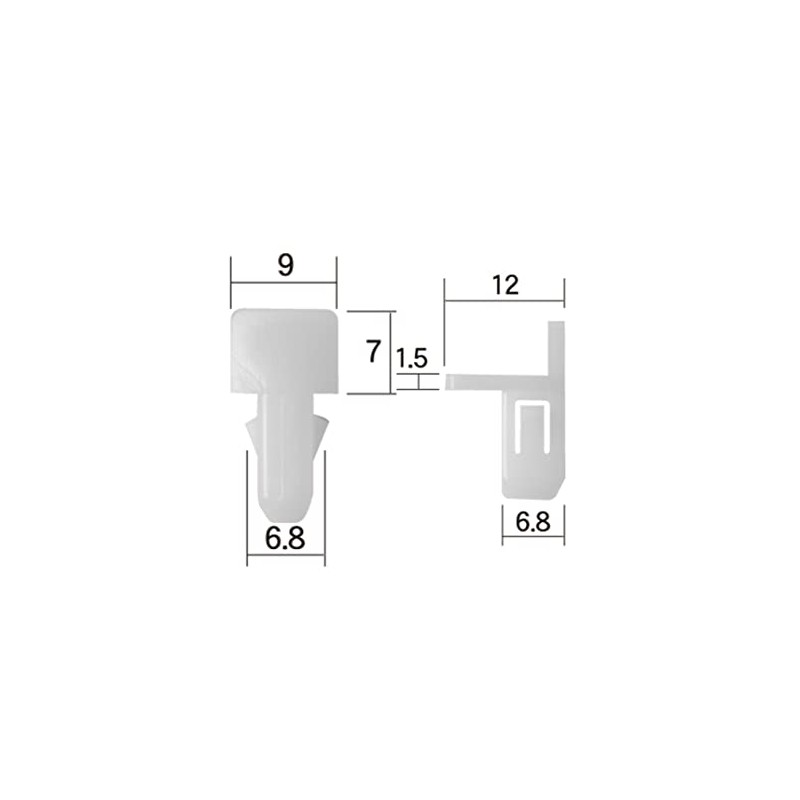 Boston BC5619 Auto Parts Rod Holder White 10 per Bag