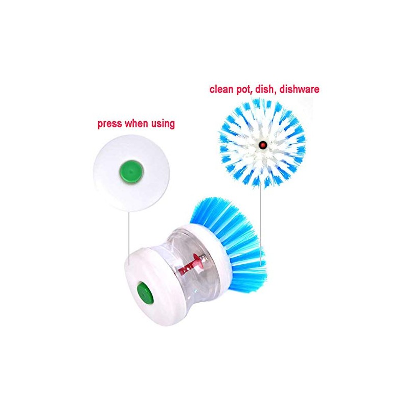 GOSONO 2PCS Hydraulic Plastic washing brush pot multicolor kitchen gadgets